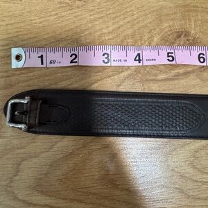 Gucci Brown Leather Belt with Textured Design